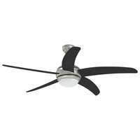 Plafondventilator met licht en afstandsbediening &Oslash; 130 cm Zwart 5