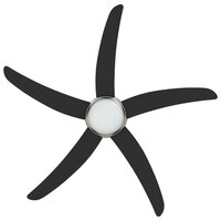 Plafondventilator met licht en afstandsbediening &Oslash; 130 cm Zwart 6