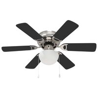 Plafondventilator met licht &Oslash; 82 cm Zwart 3