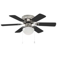 Plafondventilator met licht &Oslash; 82 cm Zwart 4