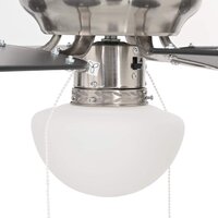 Plafondventilator met licht &Oslash; 82 cm Zwart 6