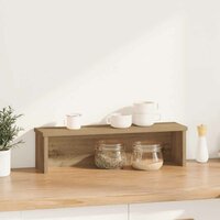 Keukenrek stapelbaar 60x15x16 cm bewerkt hout artisanaal eiken 2