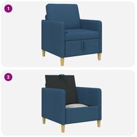 Bank met opslag Blauw 72 x 78 x 87 cm Polyester 8