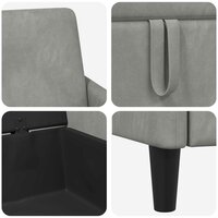 Bank met opslag Lichtgrijs 72 x 78 x 87 cm Polyester 7