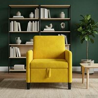 Bank met opslag Geel 72 x 78 x 87 cm Polyester 3