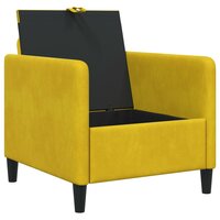 Bank met opslag Geel 72 x 78 x 87 cm Polyester 4