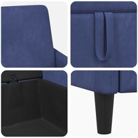 Bank met opslag Politieblauw 72 x 78 x 87 cm Polyester 7