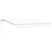 Elektrisch Uittrekbaar Zonnescherm Wit 350 x 250 cm 2