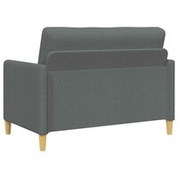 Bankenset met opbergruimte 2 pcs Donkergrijs Polyester 4
