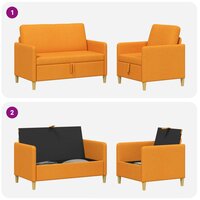 Bankenset met opbergruimte 2 pcs Donkergeel Polyester 7