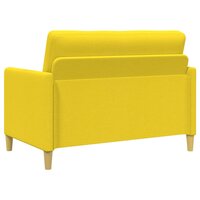 Bankenset met opbergruimte 2 pcs Lichtgeel Polyester 4