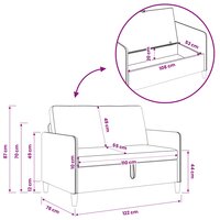 Bankenset met opbergruimte 2 pcs Wit Polyester 10