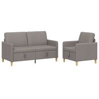 Bankenset met opbergruimte 2 pcs Taupe Polyester 2