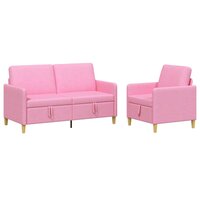 Bankenset met opbergruimte 2 pcs Roze Polyester 2