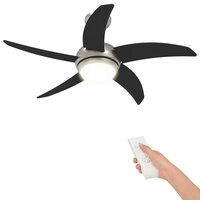 Plafondventilator met licht en afstandsbediening &Oslash; 110 cm Zwart 2