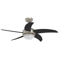 Plafondventilator met licht en afstandsbediening &Oslash; 110 cm Zwart 4