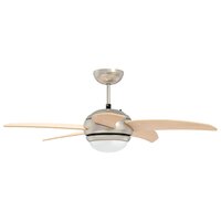 Plafondventilator met licht en afstandsbediening &Oslash; 110 cm 5