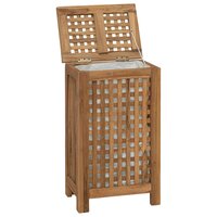 Wasmand Naturel 35 x 25 x 60 cm Massief Teakhout 3