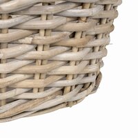 Plantenmand met opslag 2 pcs Grijs Lacak Riet 8