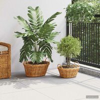 Plantenmand met opslag 2 pcs Bruin Lacak Riet 3