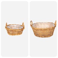 Plantenmand met opslag 2 pcs Bruin Lacak Riet 4
