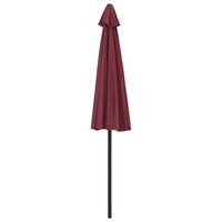 Balkonparasol half aluminium paal 270x144x222 cm bordeauxrood 5