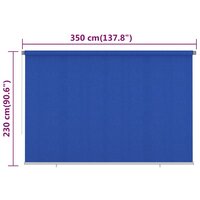 Rolgordijn voor buiten 350x230 cm HDPE blauw 6