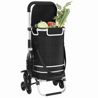 Boodschappentrolley Zwart 47 x 39 x 100,5 cm Oxford stof 3