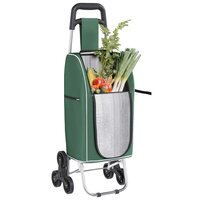 Boodschappentrolley Groen 39,5 x 33 x 93 cm Oxford stof 3