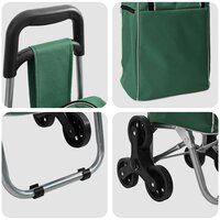 Boodschappentrolley Groen 39,5 x 33 x 93 cm Oxford stof 11
