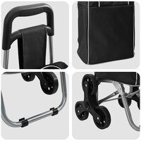 Boodschappentrolley Zwart 39,5 x 33 x 93 cm Oxford stof 11