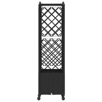 Verhoogde tuinbak met Trellis en Dak Zwart 125 x 40 x 144 cm PP 5