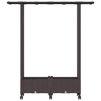 Verhoogde tuinbak met Trellis en Dak Bruin 122,5 x 40 x 127 cm PP 4