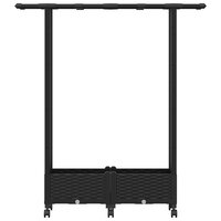 Verhoogde tuinbak met Trellis en Dak Zwart 122,5 x 40 x 127 cm PP 4