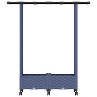 Verhoogde tuinbak met Trellis en Dak Grijs 122,5 x 40 x 127 cm PP 4