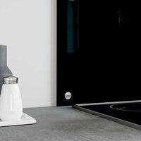 Spatscherm keuken 90x50 cm gehard glas zwart 4