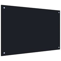 Spatscherm keuken 90x50 cm gehard glas zwart 5