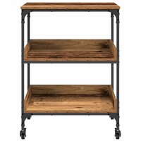 Keukentrolley Oud Hout 60 x 41 x 80.5 cm Bewerkt hout 6