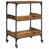 Keukentrolley Oud Hout 60 x 41 x 80.5 cm Bewerkt hout 8