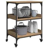 Keukentrolley Artisan Eiken 60 x 41 x 80.5 cm Bewerkt hout 3