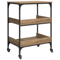 Keukentrolley Artisan Eiken 60 x 41 x 80.5 cm Bewerkt hout 8