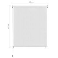 Rolgordijn voor buiten 80x230 cm HDPE wit 6