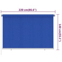 Rolgordijn voor buiten 220x140 cm HDPE blauw 6