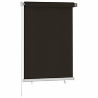 Rolgordijn voor buiten 100x140 cm HDPE bruin 2