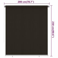 Rolgordijn voor buiten 200x230 cm HDPE bruin 6