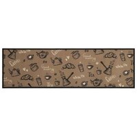 Keukenmat wasbaar ochtendprint 45x150 cm fluweel bruin 2