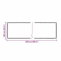 Zeildoek Doorzichtig 2,5 x 1 m PE 10