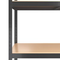 Opbergrek 4-laags staal en bewerkt hout antracietkleurig 7