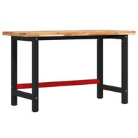 Werkbank rechthoekig 140x60x83 cm massief acaciahout 2