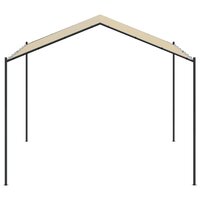 Tuinpaviljoen 4x4 m staal en stof beige 3